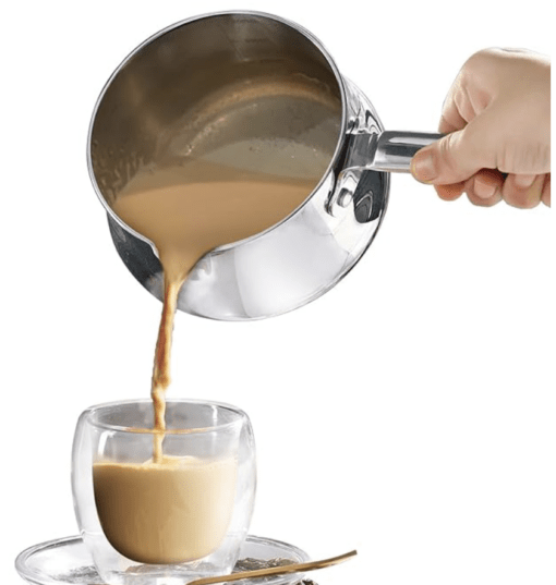 Bergner BE Essentials Tri-Ply 10cm (500ml) Stainless Steel Coffee Warmer/Milk Warmer, Even & Faster Heating, Food Safe, Durable, Easy to Pour, Serve and Clean - Induction Bottom and Gas Stove Ready - Image 2